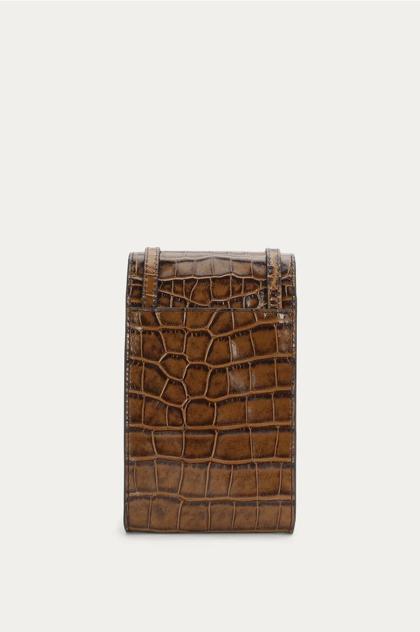 Deadly Ponies Poucheroo - Leather Strap - Toffee Croc - Image 3