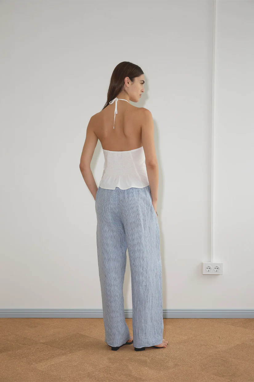 Deiji Studios Angle Pocket Pocket Pant - Blue Stripe - Image 4