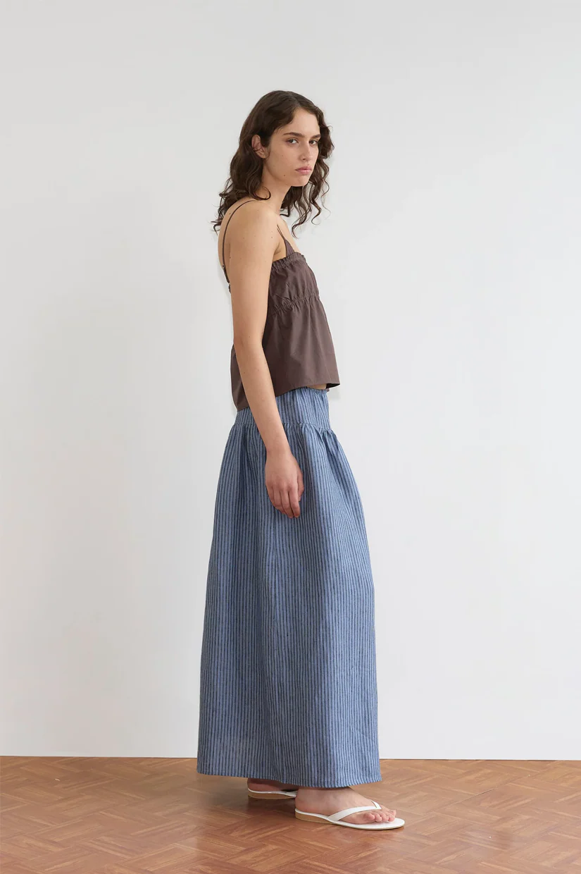 Deiji Studios Maxi Skirt - Azure Stripe - Image 3