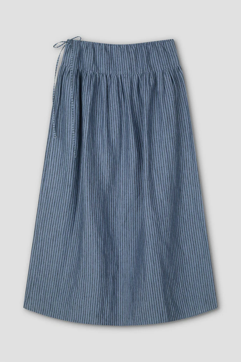 Deiji Studios Maxi Skirt - Azure Stripe - Image 4