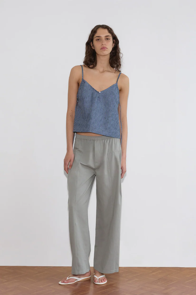 Deiji Studios Pleat Pant - Sage Grey