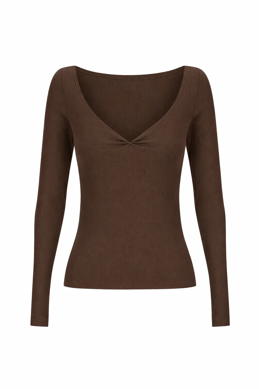 Dominique Healy Jillian Longsleeve - Chocolate