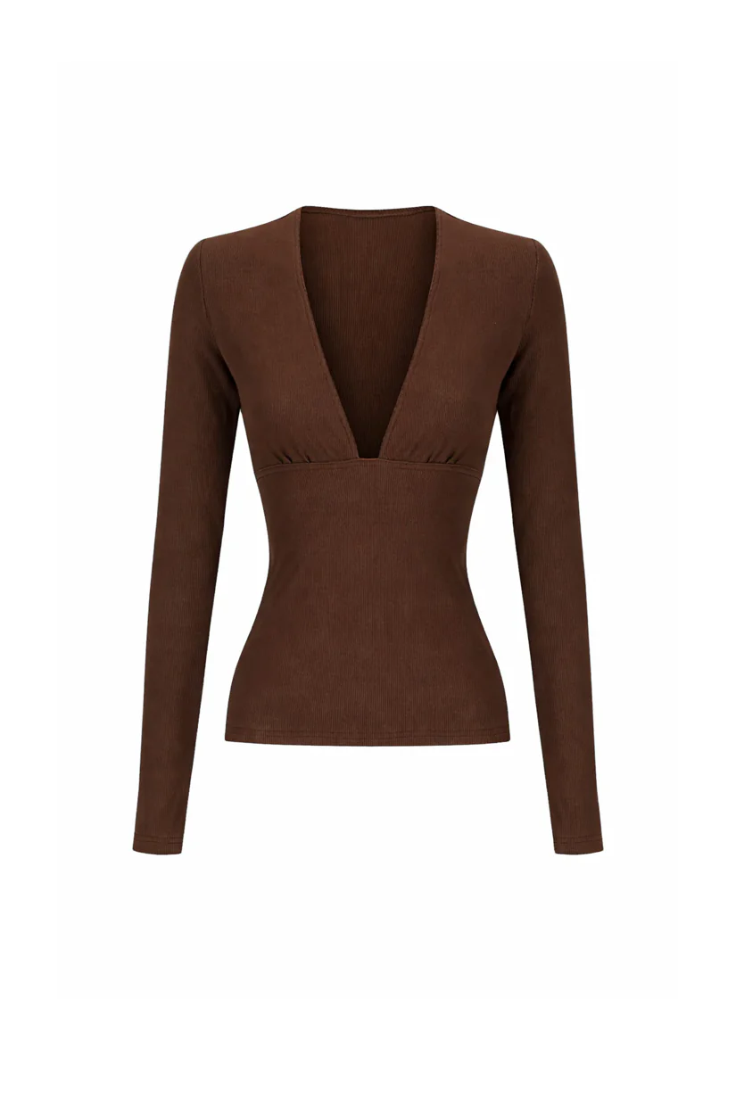 Dominique Healy Monroe Longsleeve - Chocolate - Image 4
