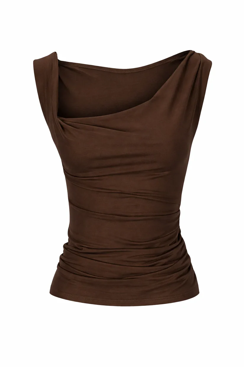 Dominique Healy Nevermind Singlet - Espresso