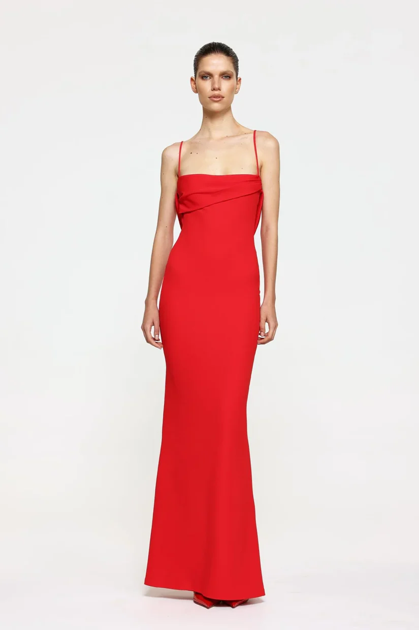 Effie Kats Havilland Gown - Red - Image 3