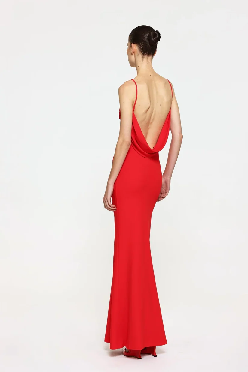 Effie Kats Havilland Gown - Red - Image 4