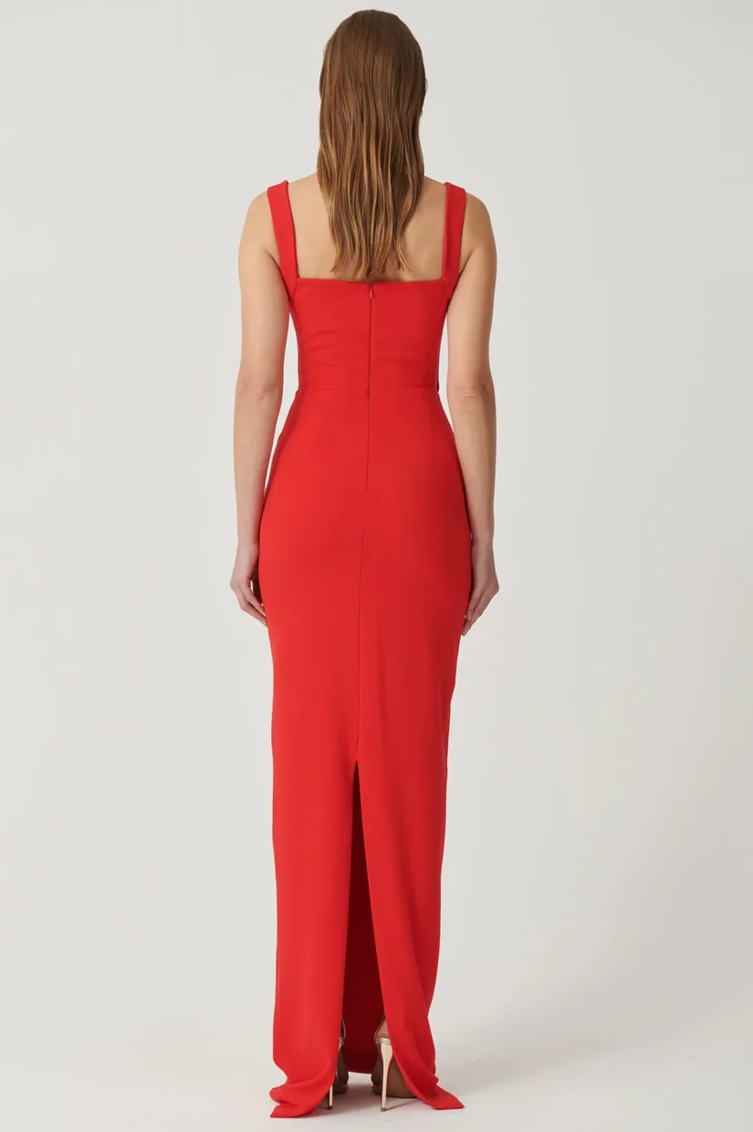 Effie Kats Marbella Gown - Cherry Red - Image 3