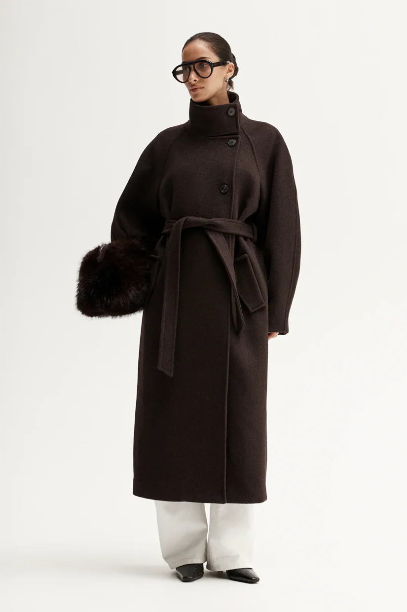 Elka Collective Angelica Coat - Chocolate - Image 4