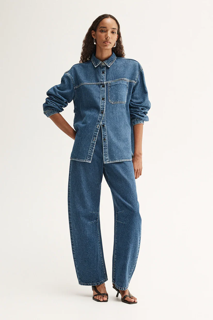 Elka Collective Kennedy Denim Shirt - Dark Indigo - Image 3