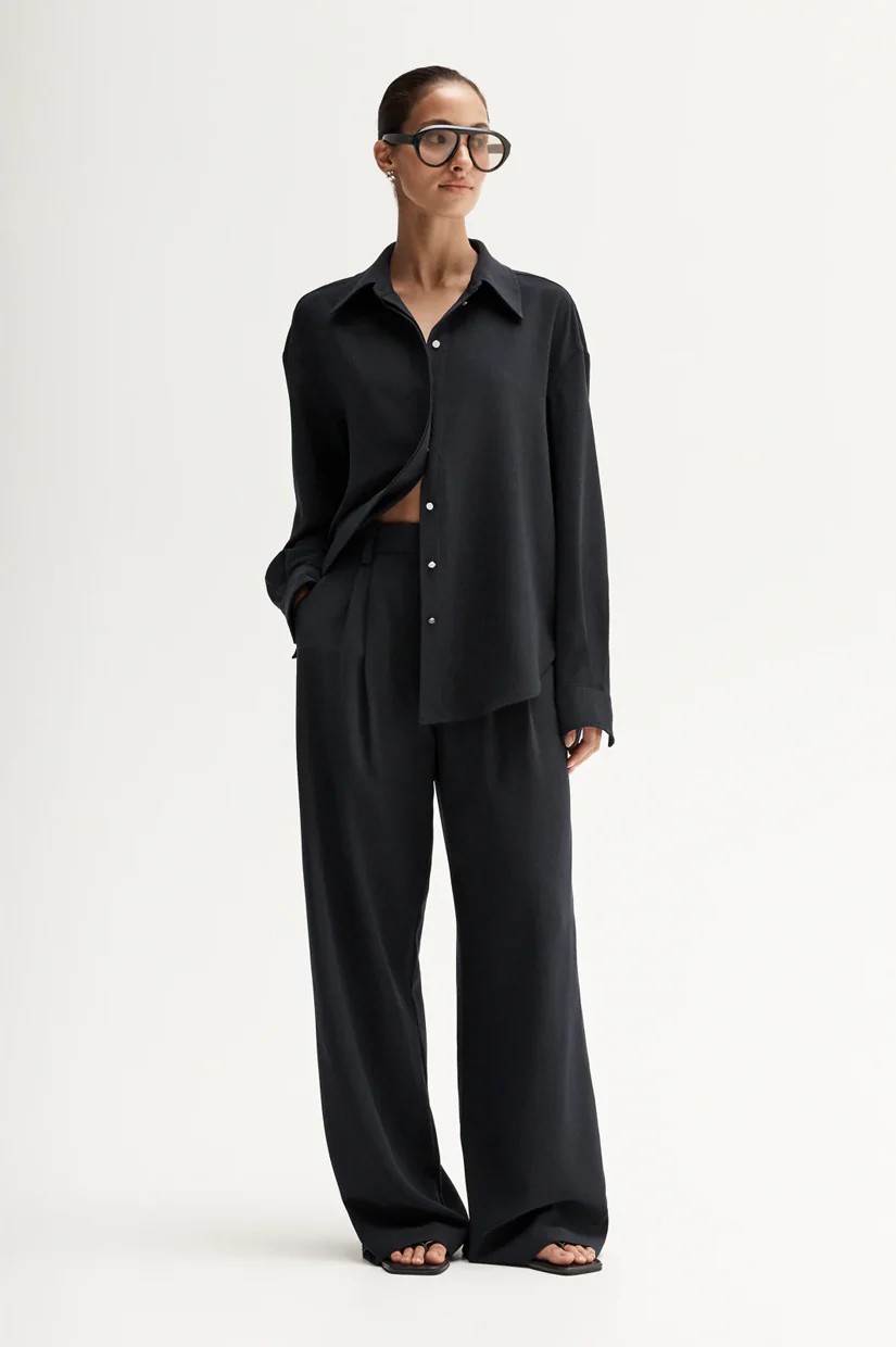 Elka Collective Miller Longsleeve Shirt - Midnight Ink