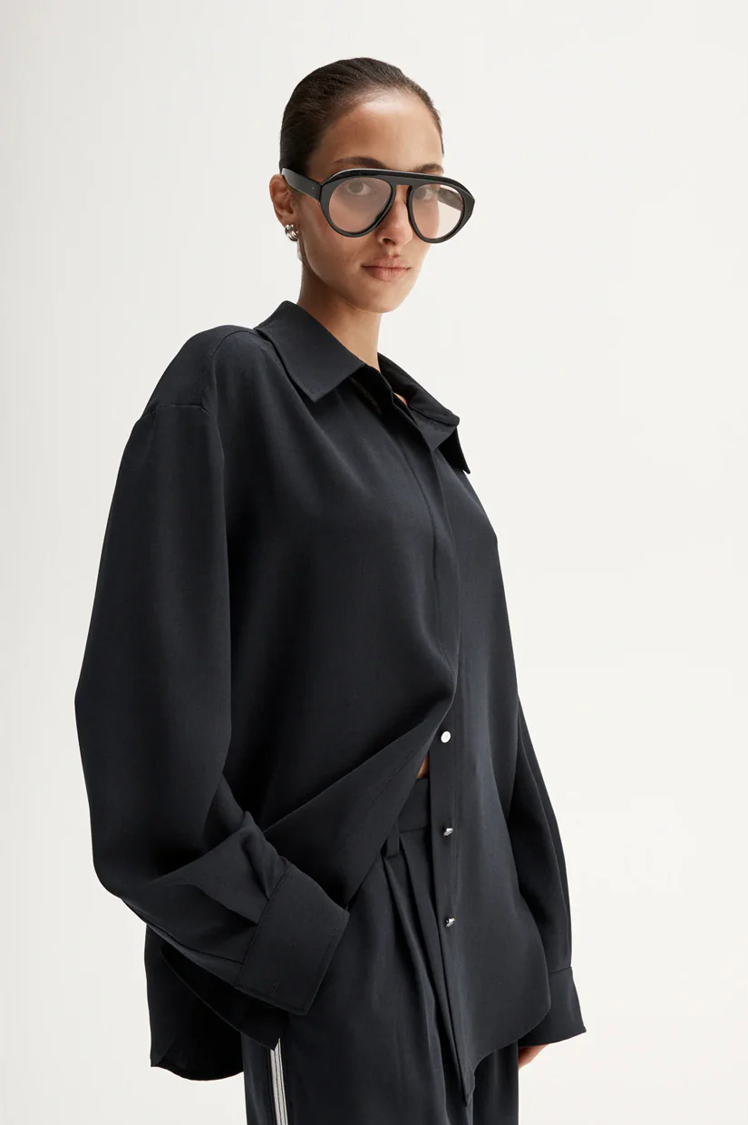 Elka Collective Miller Longsleeve Shirt - Midnight Ink - Image 2