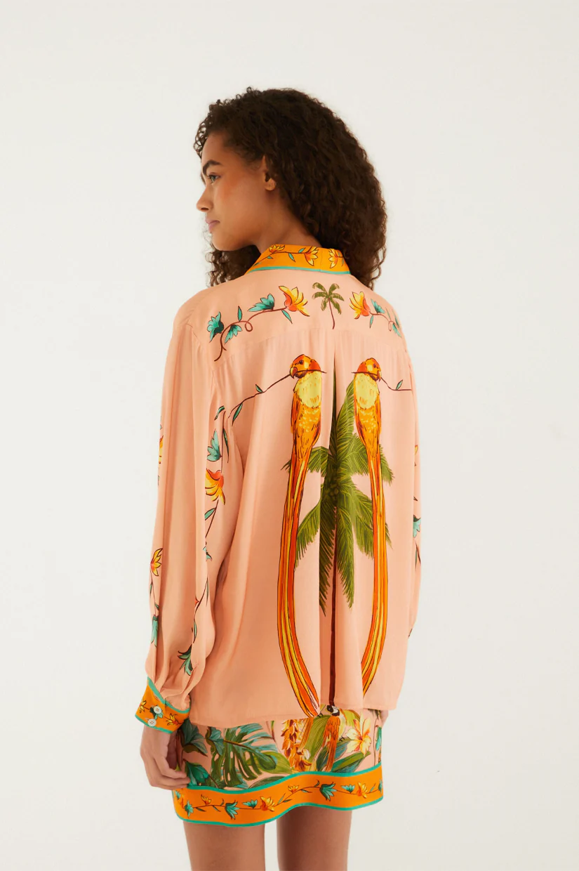 Farm Rio Birds Shirt - Canto Dos Passaros - Image 2