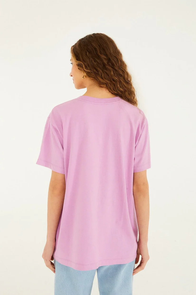 Farm Rio Paris Carousel Relaxed T-shirt - Lilac - Image 3