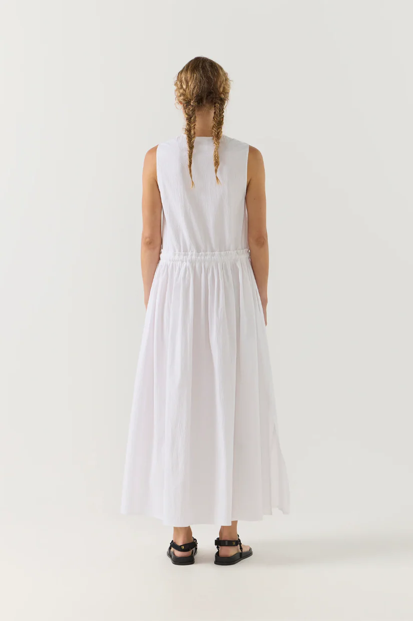 Foemina Cameron Dress - White Seersucker - Image 4
