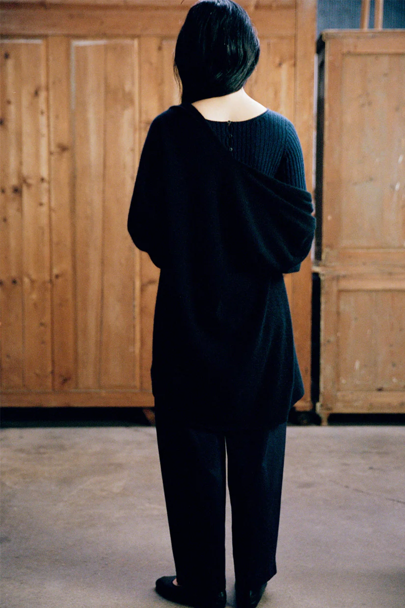 Francie Cocoon Coat - Black - Image 3
