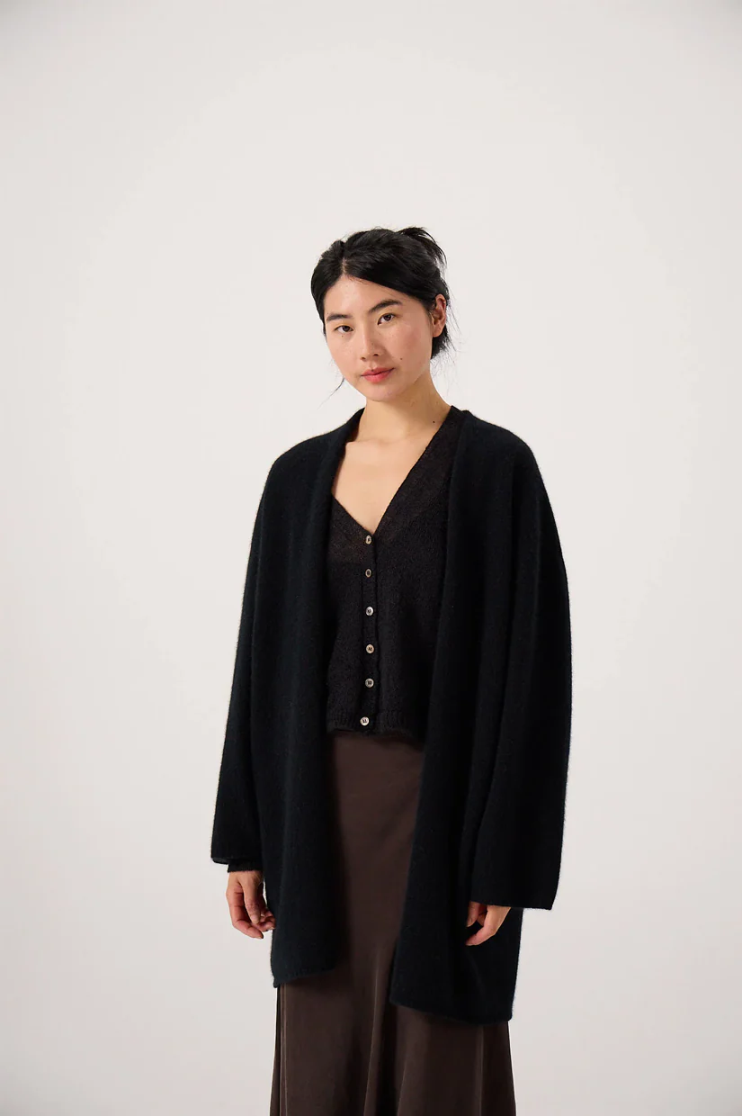 Francie Cocoon Coat - Black - Image 4
