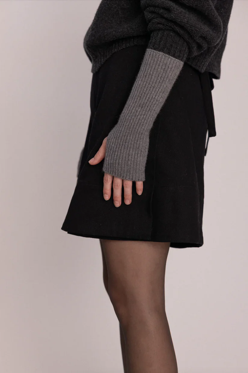 Francie Fingerless Gloves - Granite - Image 3