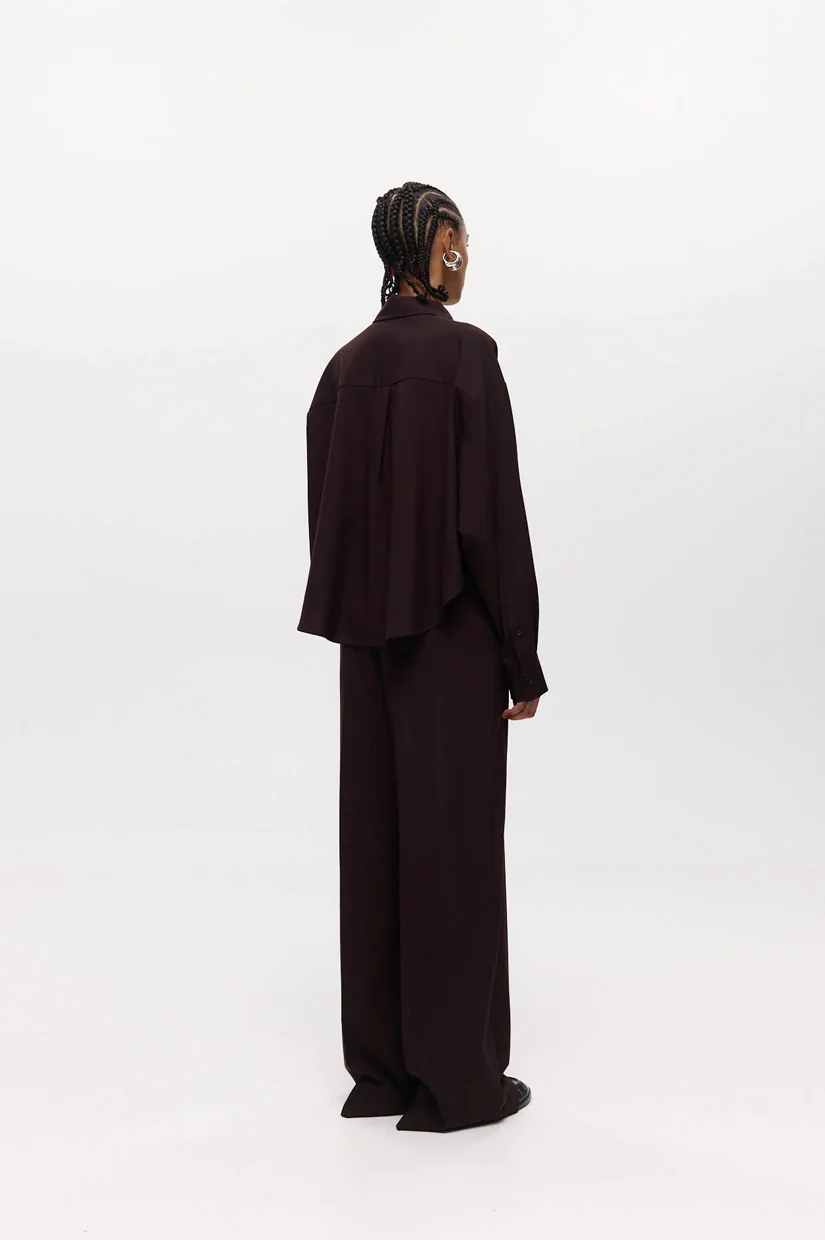 Harris Tapper Caius Trouser - Plum - Image 2