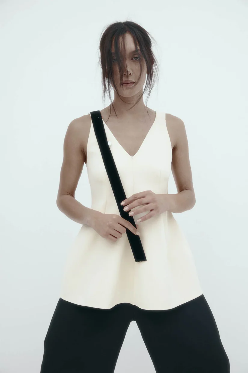Harris Tapper Lucinda Top - Bone - Image 3