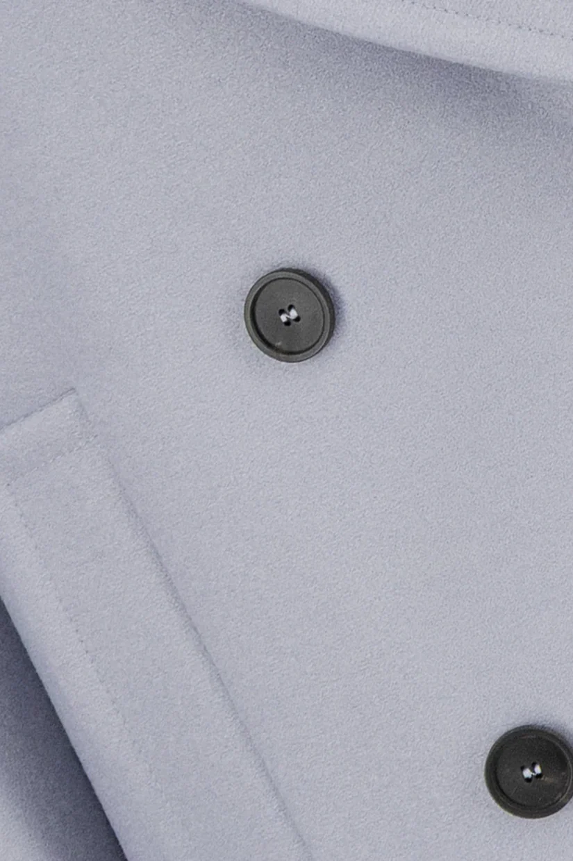 Harris Wharf London Peacoat Light Pressed Wool - Pearl Grey - Image 4