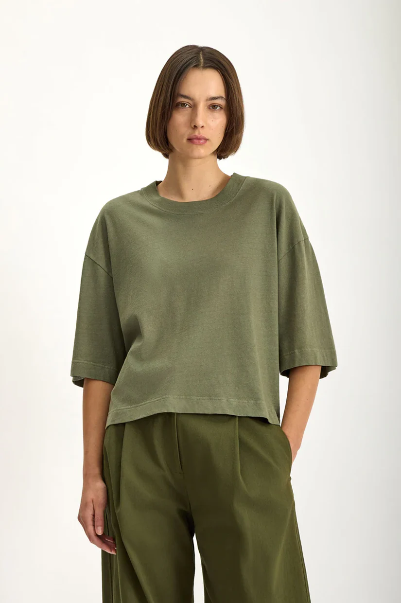 Jac + Jack Archive Tee - Dark Olive - Image 2