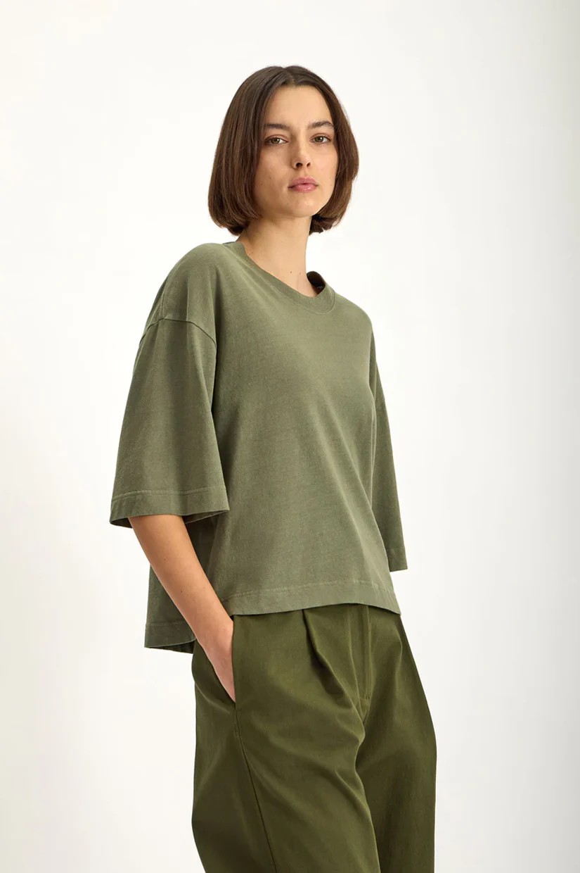 Jac + Jack Archive Tee - Dark Olive - Image 3