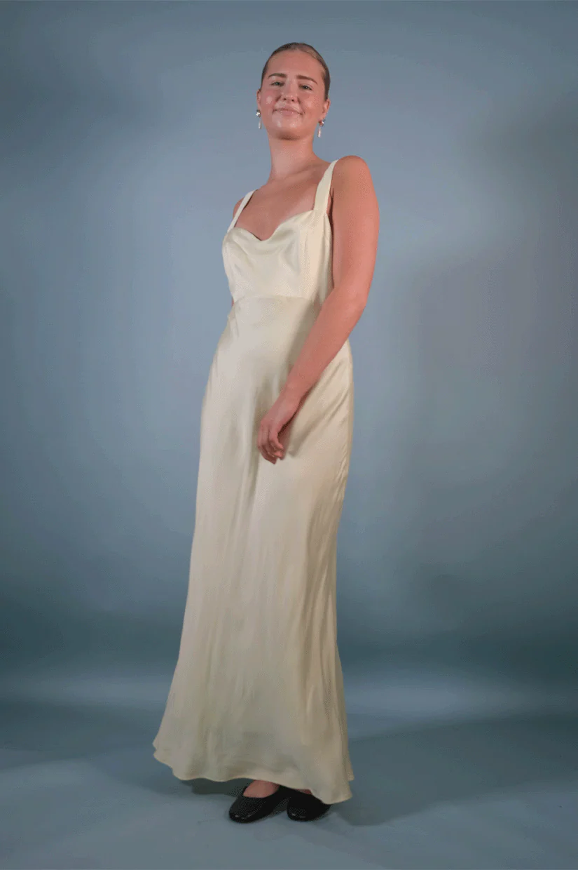 Jillian Boustred Regina Dress - Lemon - Image 3