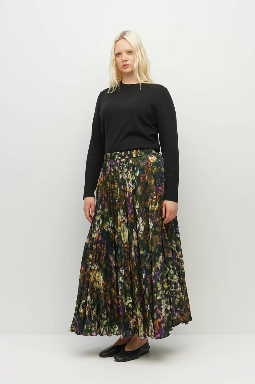 Juliette Hogan Evelyn Pleat Skirt - Firefly Floral - Image 2