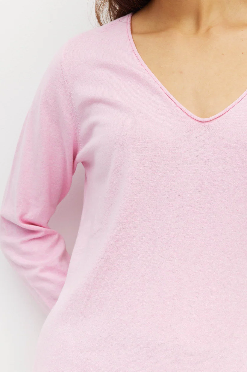Juliette Hogan JHL V-Neck L/S T - Candy Marle - Image 2