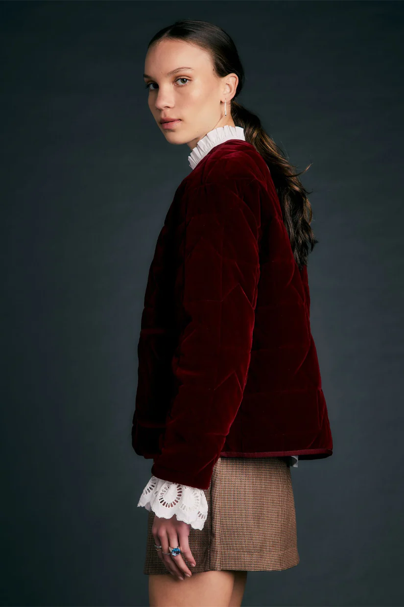 Karen Walker Ashford Jacket - Merlot - Image 2