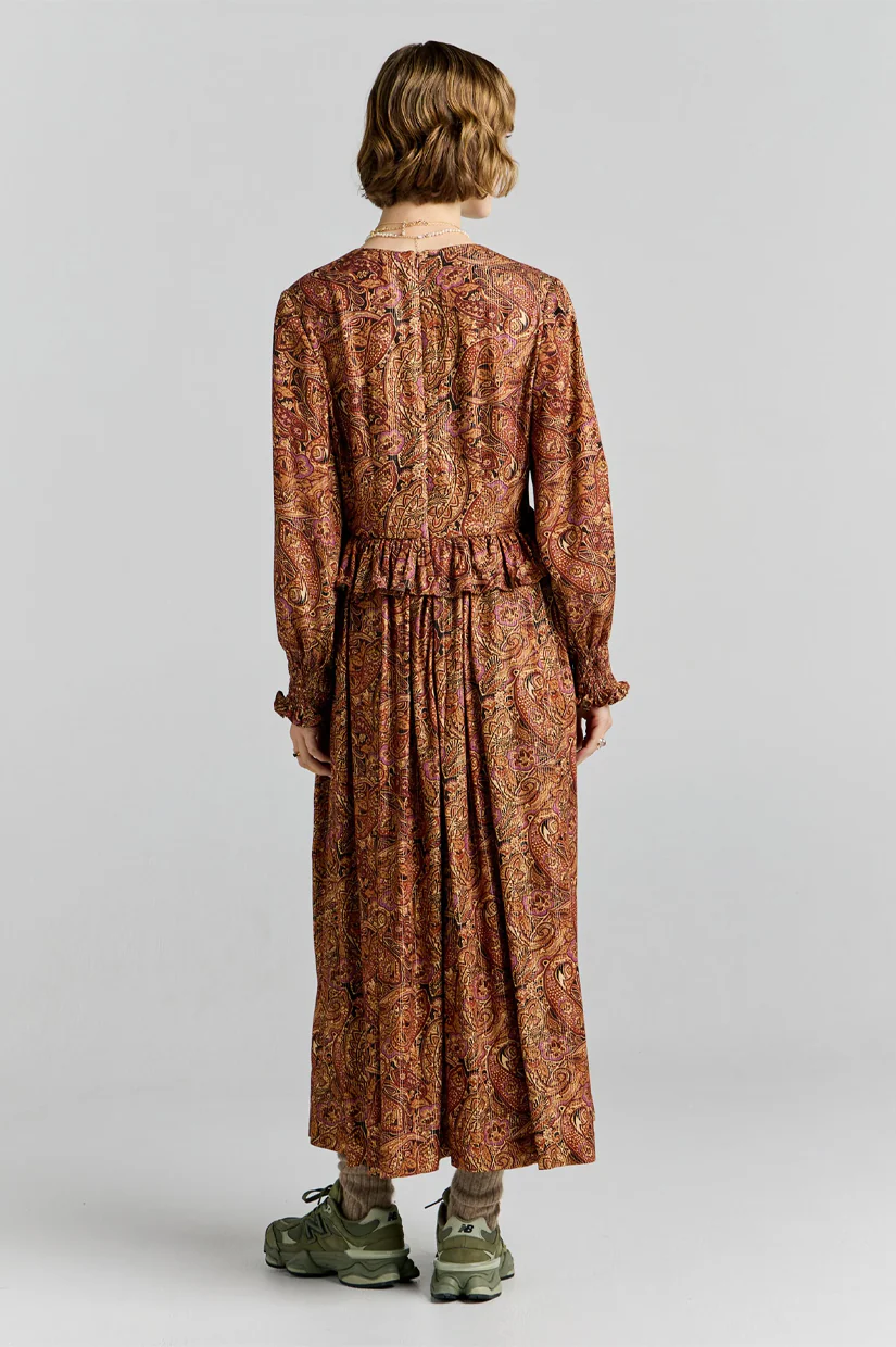 Karen Walker Halo Dress - Burgundy Multi - Image 3