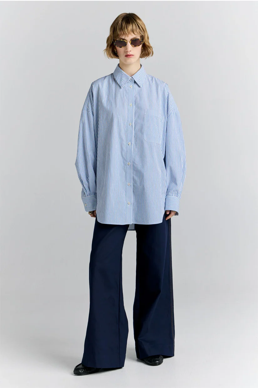Karen Walker Rider Shirt - Blue/White