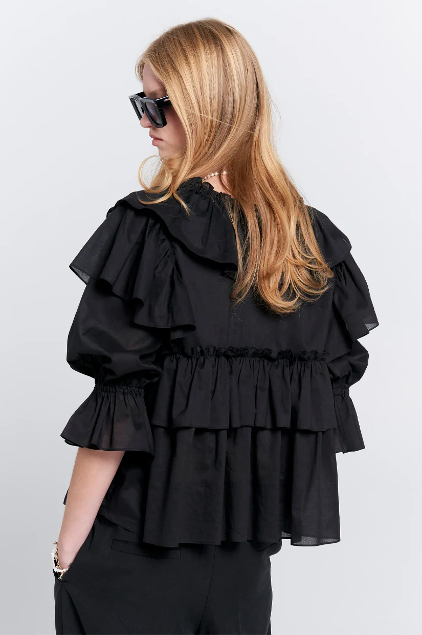 Karen Walker Whisper Top - Black - Image 3