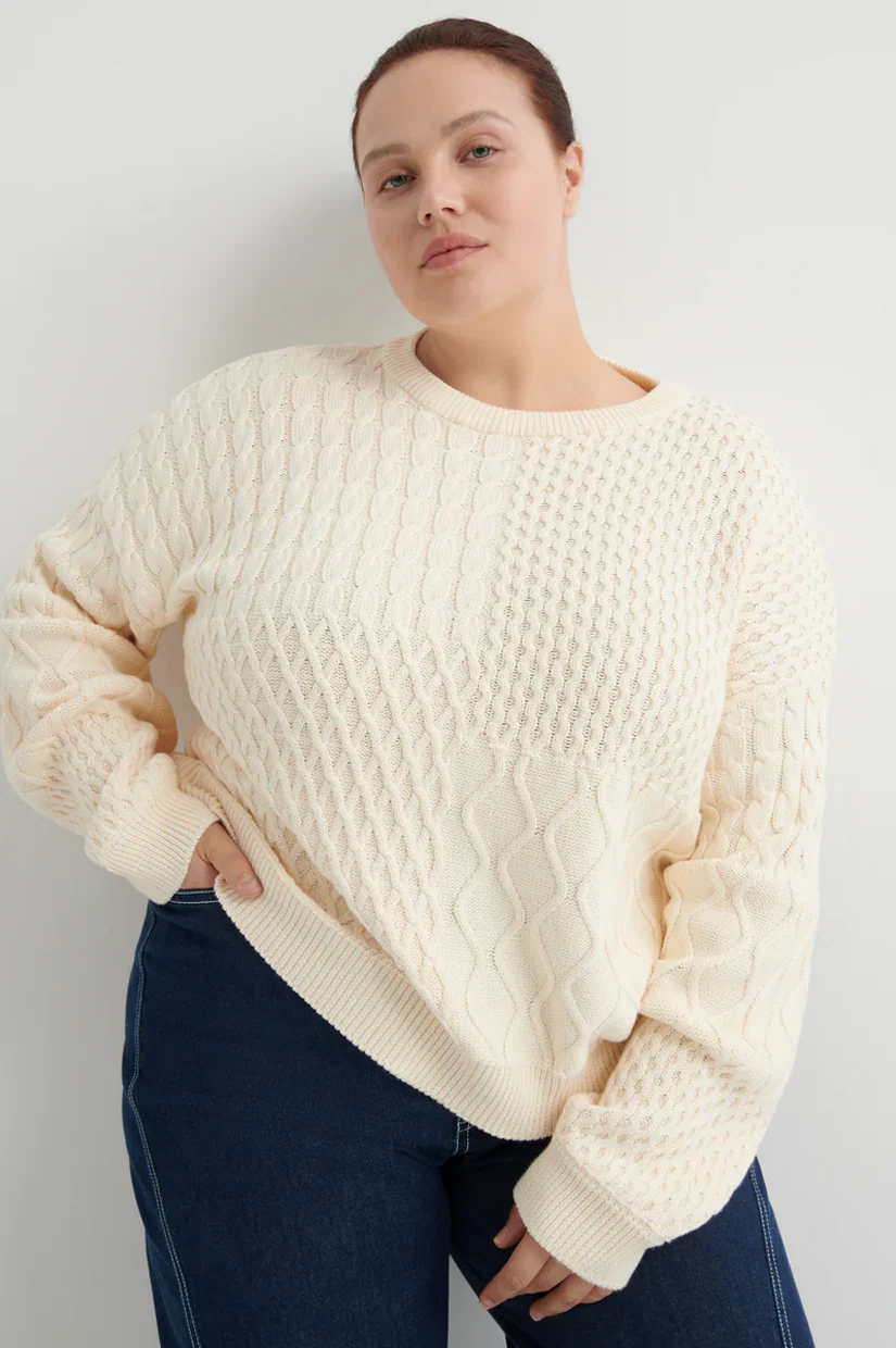 Kowtow Patchwork Jumper - Chalk
