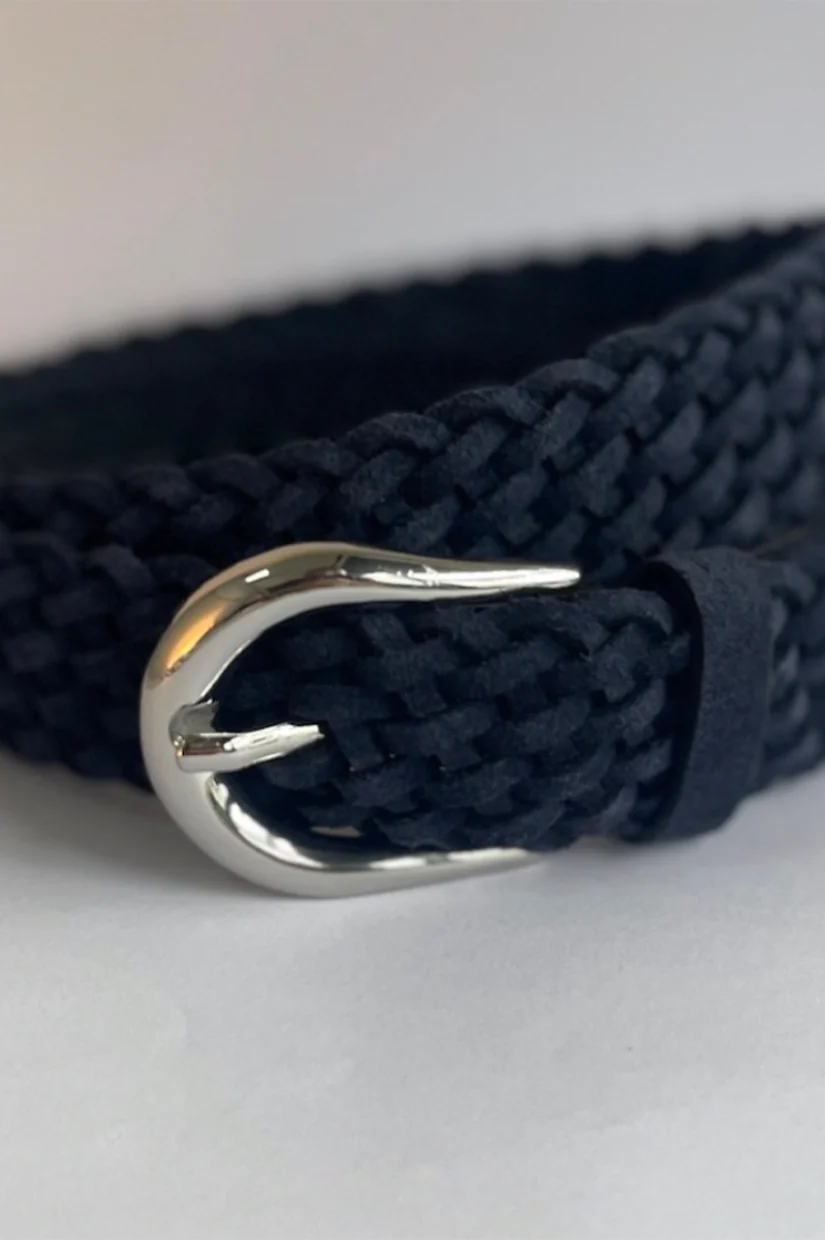 Koyu Belt Woven - Navy/Silver