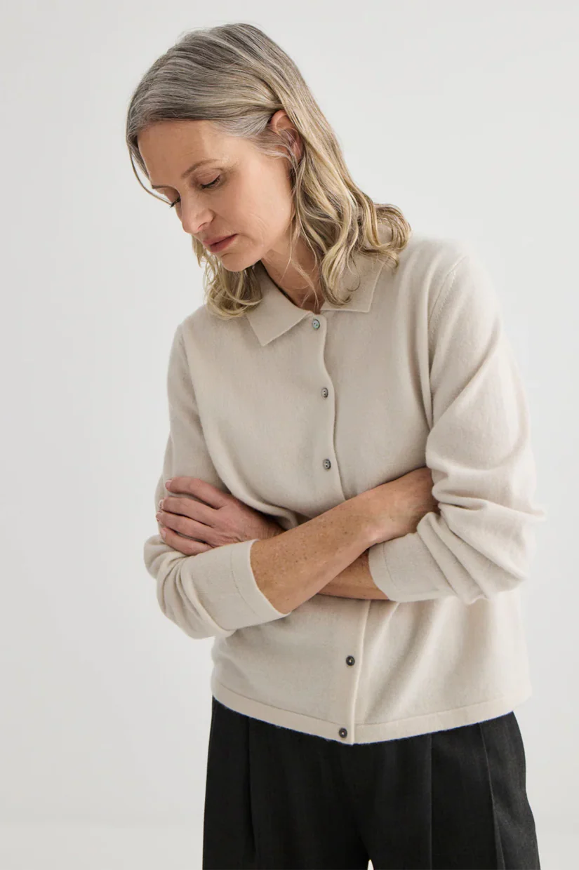 Laing Cashmere Shirt - Oyster - Image 3
