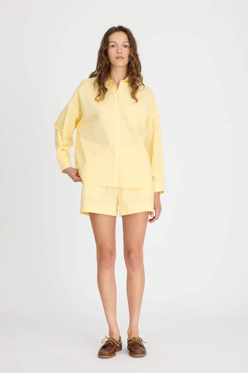 LMND Chiara Long Sleeve Shirt Classic - Straw