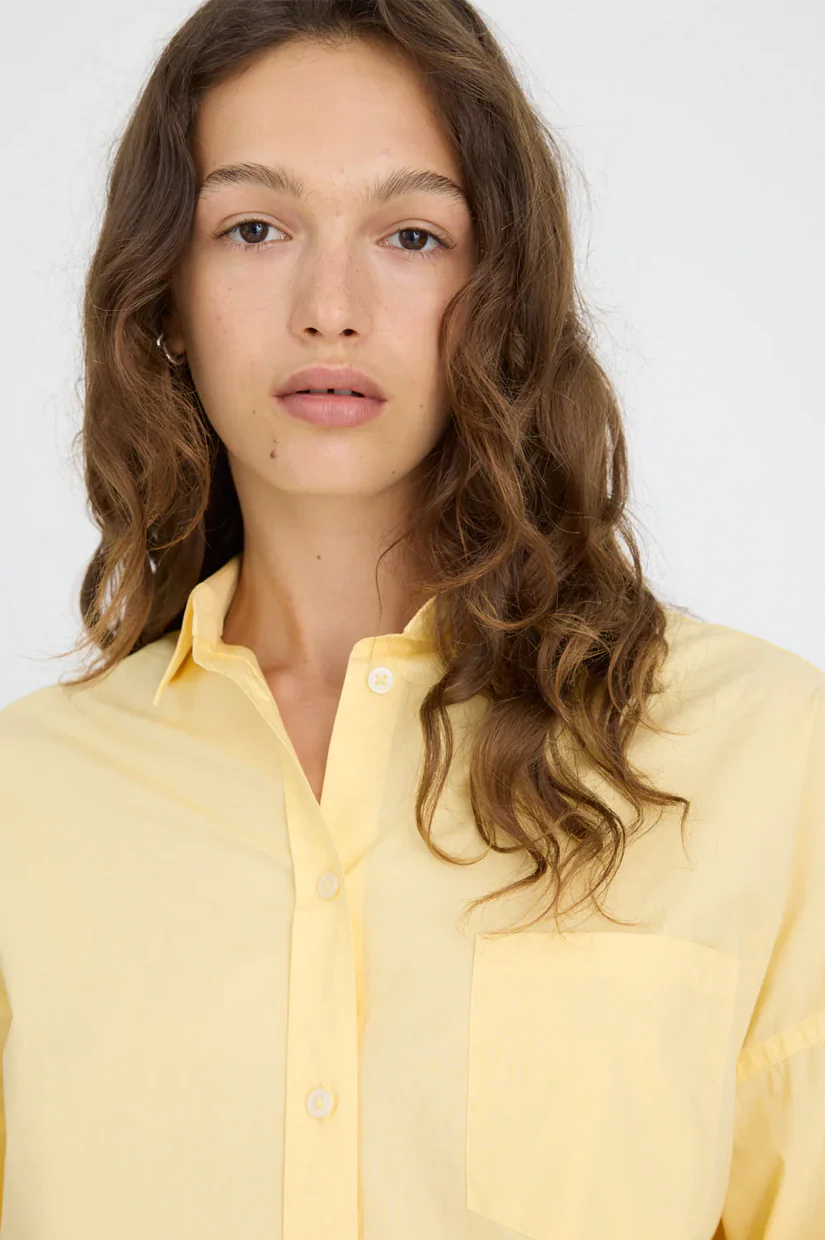 LMND Chiara Long Sleeve Shirt Classic - Straw - Image 2