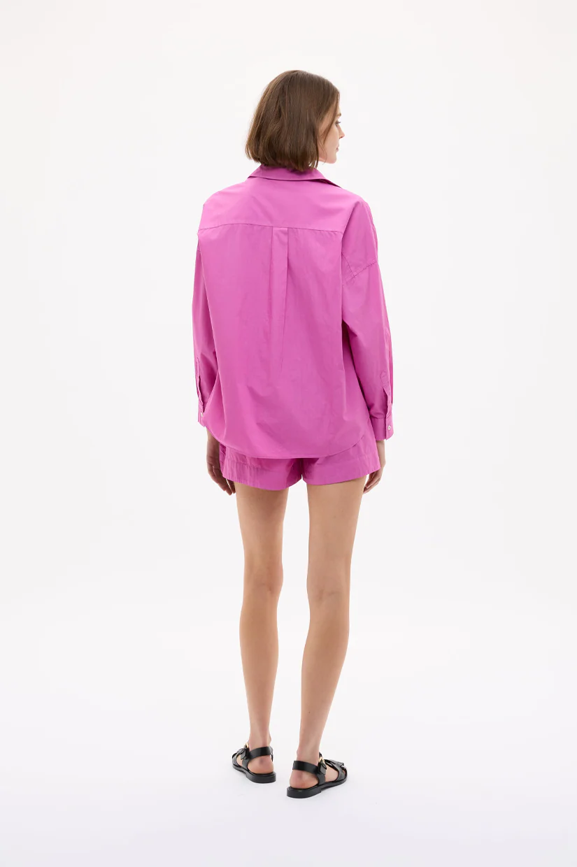LMND Chiara Long Sleeve Shirt - Fuchsia - Image 2