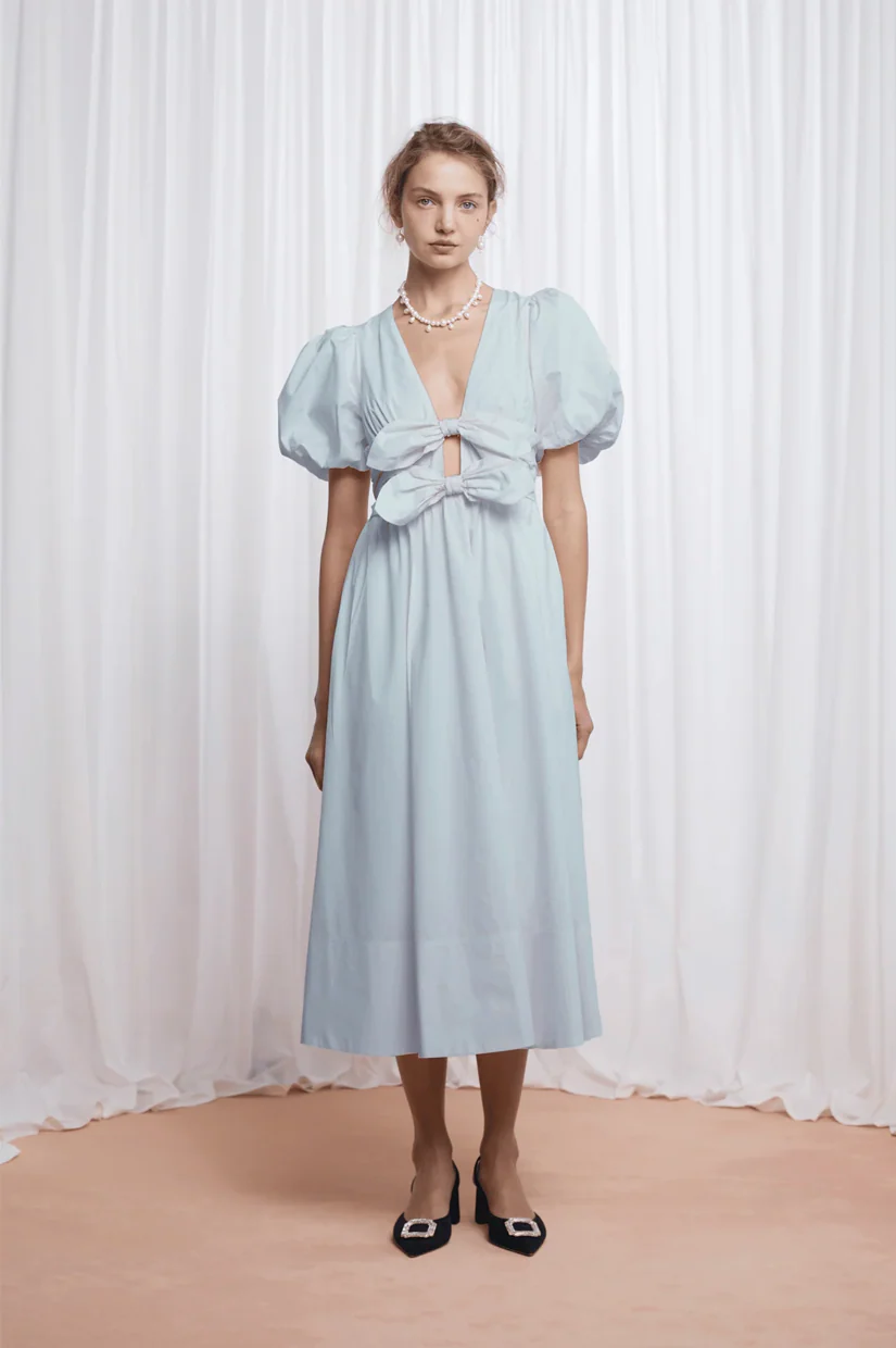 Lovaan Devon Midi Dress - Duckegg - Image 3