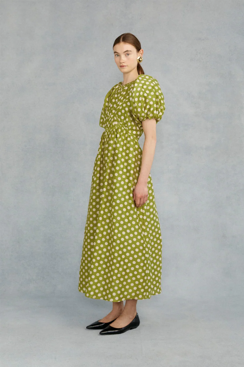 Lovaan Thea Midi Dress - Pear Spot - Image 2