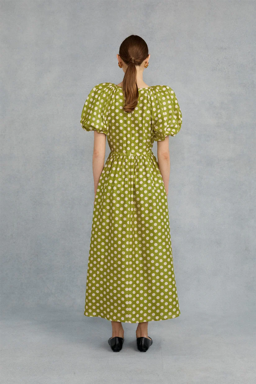 Lovaan Thea Midi Dress - Pear Spot - Image 3