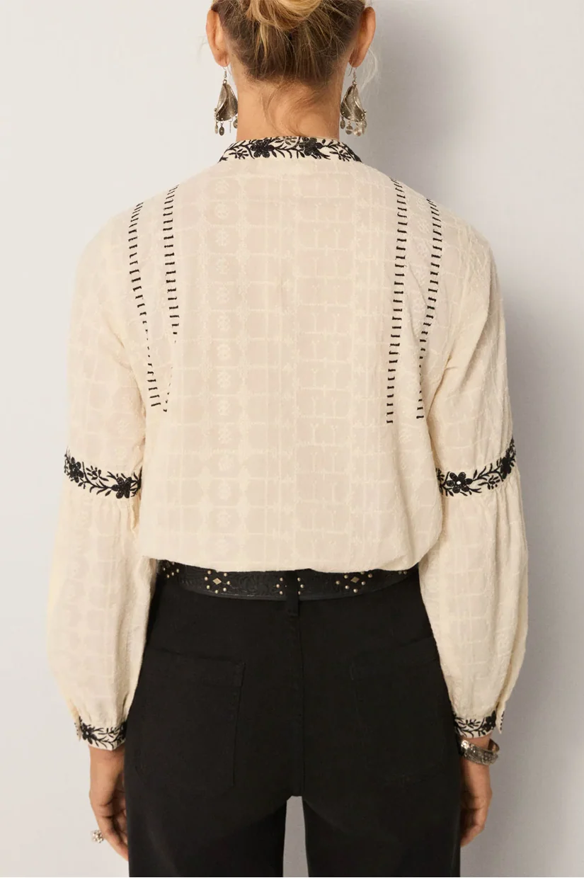 Maison Hotel Bruna Blouse - White Lies - Image 4