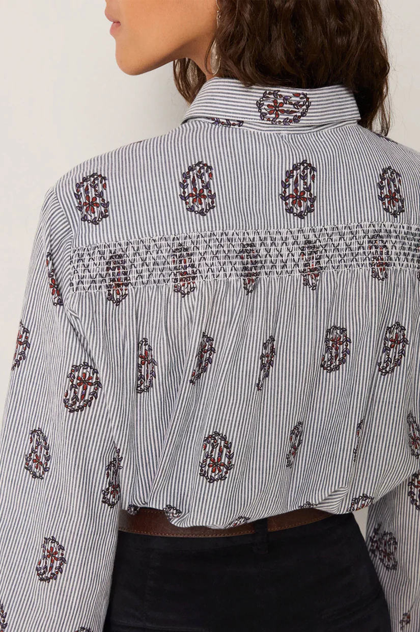 Maison Hotel Sophie Blouse - Striped Meadow - Image 3