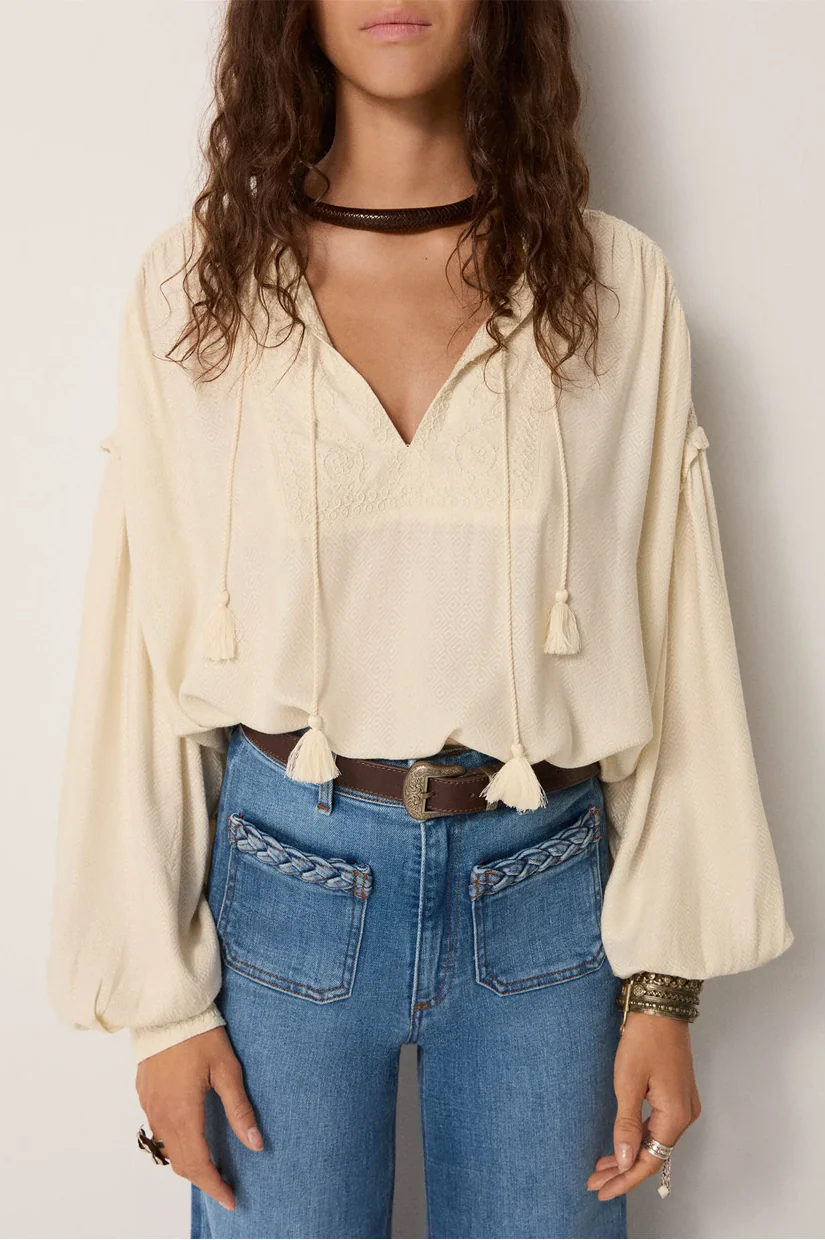 Maison Hotel Vega Blouse - Soft Ecru - Image 3