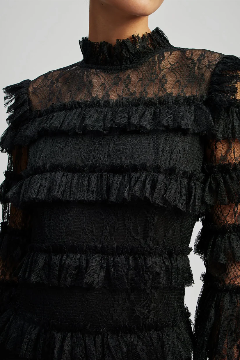Malina Carmine Maxi Dress - Black - Image 4