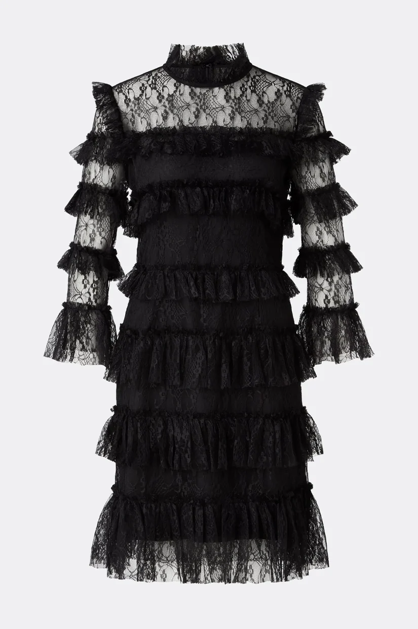 Malina Carmine Mini Dress - Black - Image 4