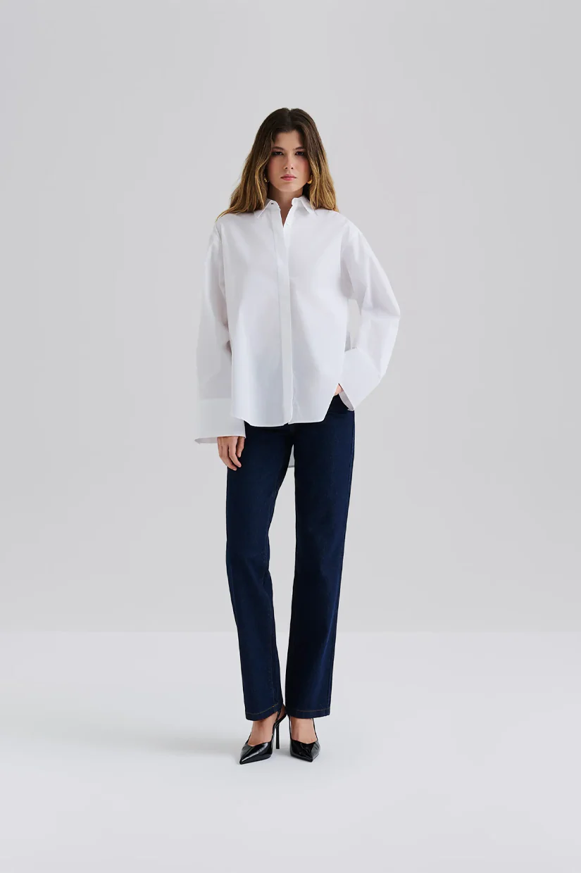 Malina Classic Poplin Shirt - White - Image 2