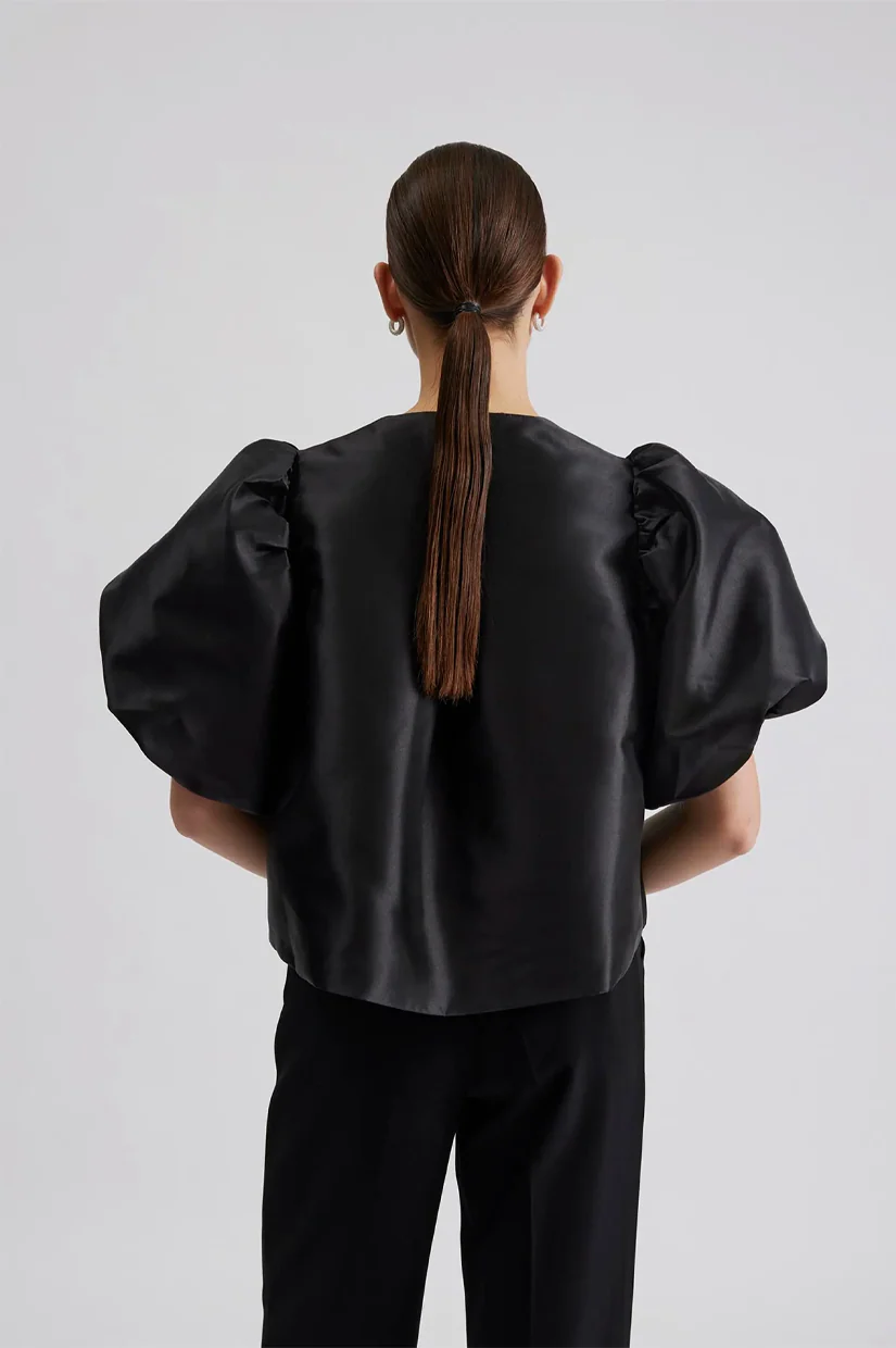 Malina Cleo Blouse - Black - Image 3