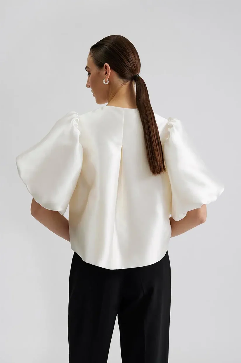 Malina Cleo Blouse - Ivory - Image 3